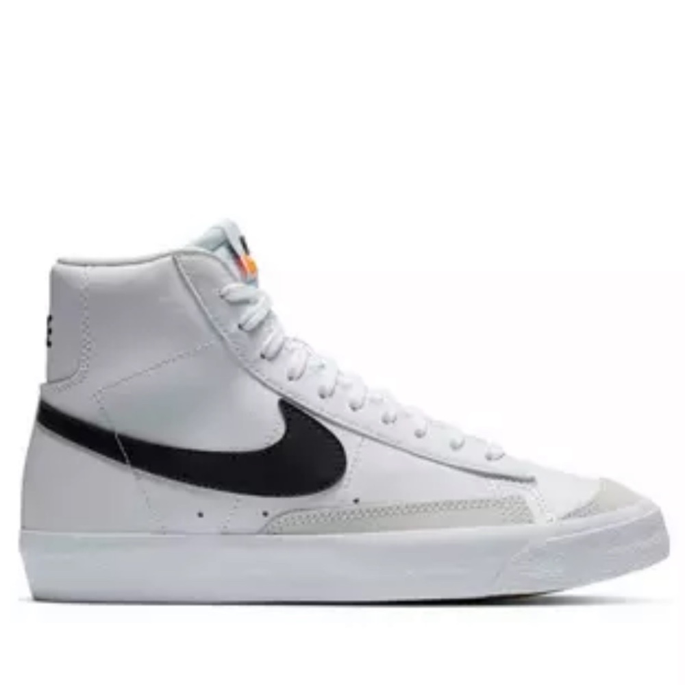 Nike Womens White and Black High-Top Sneakers